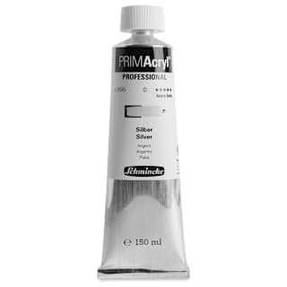 Schmincke Primacryl Professional Acrylic Paint - Silver, 150 ml Tube