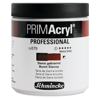 Schmincke Primacryl Professional Acrylic Paint - Burnt Sienna, 237 ml Jar