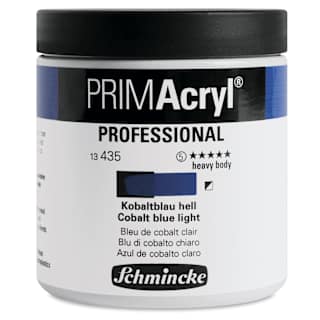 Schmincke Primacryl Professional Acrylic Paint - Cobalt Blue Light, 237 ml Jar