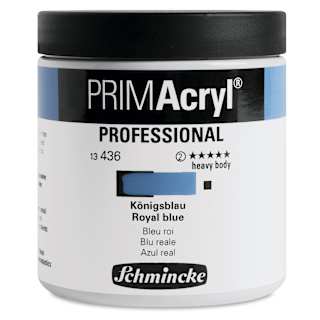 Schmincke Primacryl Professional Acrylic Paint - Royal Blue, 237 ml Jar