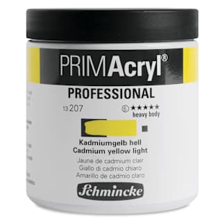 Schmincke Primacryl Professional Acrylic Paint - Cadmium Yellow Light, 237 ml Jar