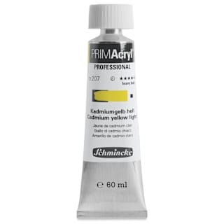 Schmincke Primacryl Professional Acrylic Paint - Cadmium Yellow Light, 60 ml Tube