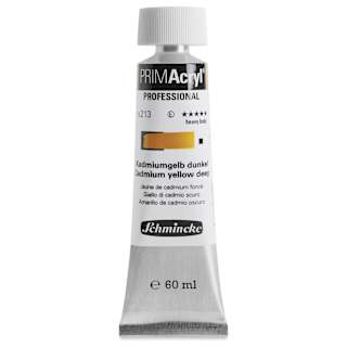 Schmincke Primacryl Professional Acrylic Paint - Cadmium Yellow Deep, 60 ml Tube