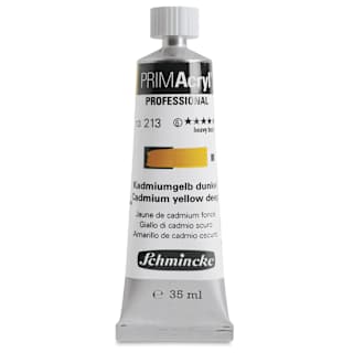 Schmincke Primacryl Professional Acrylic Paint - Cadmium Yellow Deep, 35 ml Tube