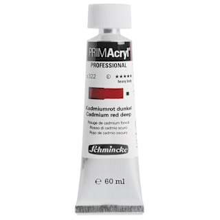 Schmincke Primacryl Professional Acrylic Paint - Cadmium Red Deep, 60 ml Tube