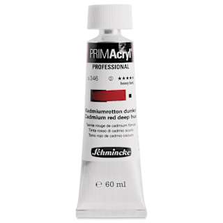 Schmincke Primacryl Professional Acrylic Paint - Cadmium Red Deep Hue, 60 ml Tube
