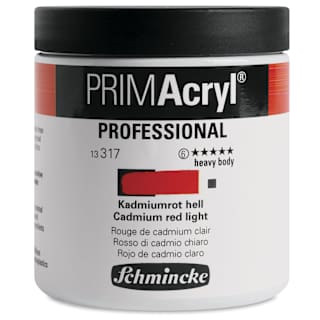 Schmincke Primacryl Professional Acrylic Paint - Cadmium Red Light, 237 ml Jar