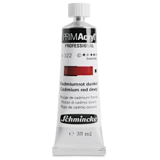 Schmincke Primacryl Professional Acrylic Paint - Cadmium Red Deep, 35 ml Tube