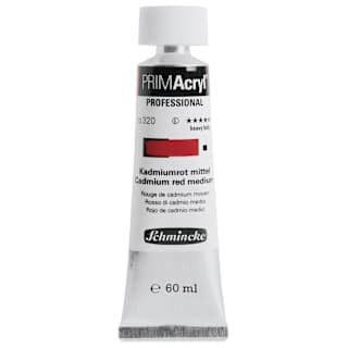 Schmincke Primacryl Professional Acrylic Paint - Cadmium Red Medium, 60 ml Tube