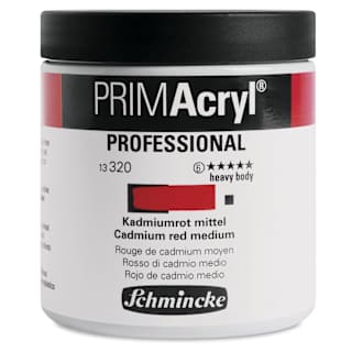 Schmincke Primacryl Professional Acrylic Paint - Cadmium Red Medium, 237 ml Jar