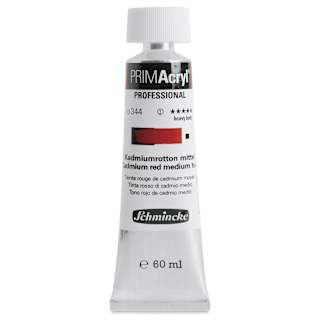 Schmincke Primacryl Professional Acrylic Paint - Cadmium Red Medium Hue, 60 ml Tube