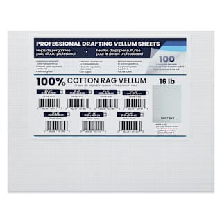 Pacific Arc Gridded Drafting Vellum Pack - 8 x 8 Grid, 8-1/2" x 11". Pkg of 100