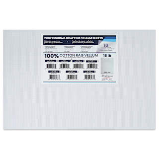 Pacific Arc Gridded Drafting Vellum Pack - 8 x 8 Grid, 11" x 17". Pkg of 10