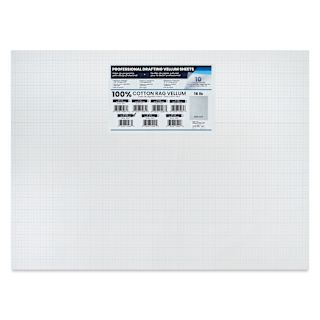 Pacific Arc Gridded Drafting Vellum Pack - 4 x 4 Grid, 18" x 24". Pkg of 10