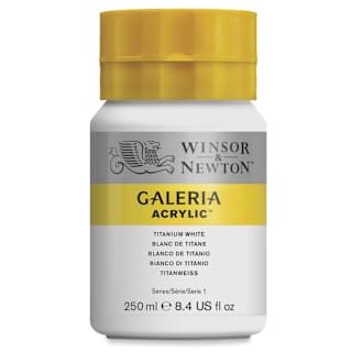 Winsor & Newton Galeria Flow Acrylics - Titanium White, 250 ml tube