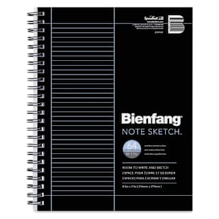 Bienfang Wirebound Notesketch Pad - 8-1/2" x 11", Vertical, 50 lb, 64 Sheets