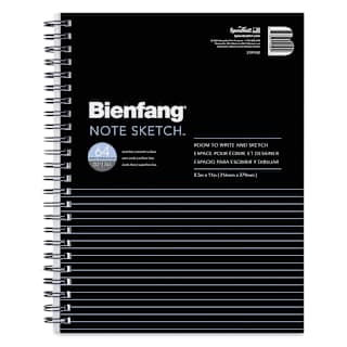 Bienfang Wirebound Notesketch Pad - 8-1/2" x 11", Horizontal, 50 lb, 64 Sheets