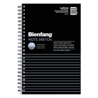 Bienfang Wirebound Notesketch Pad - 5-1/2" x 8-1/2", Horizontal, 50 lb, 64 Sheets