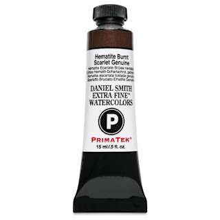 Daniel Smith Extra Fine Watercolor - PrimaTek, Hematite Burnt Scarlet Genuine, 15 ml Tube