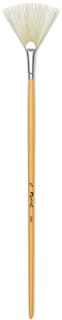 Raphaël D'Artigny Interlocked White Bristle Brush - Fan, Long Handle, 12