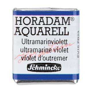Schmincke Horadam Aquarell Watercolor - Ultramarine Violet, Half Pan