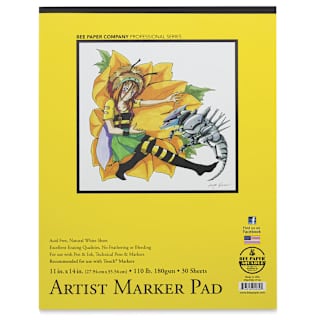Bee Paper Aquabee Artist Marker Pad - 11" x 14", 30 Sheets