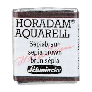 Schmincke Horadam Aquarell Watercolor - Sepia Brown, Half Pan