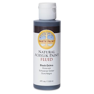 Natural Earth Paint Natural Fluid Acrylik Paint - Black Ochre, 118 ml