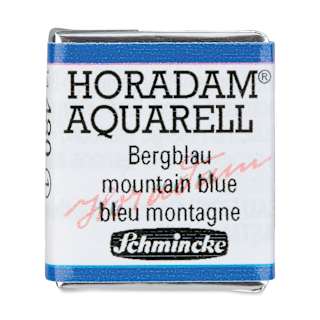 Schmincke Horadam Aquarell Watercolor - Mountain Blue, Half Pan