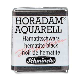 Schmincke Horadam Aquarell Watercolor - Hematite Black, Half Pan