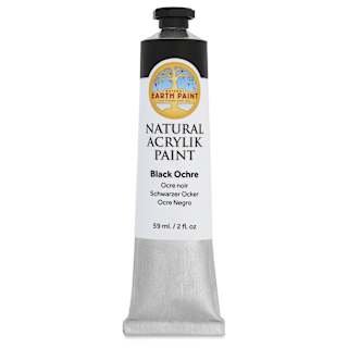 Natural Earth Paint Natural Acrylik Paint - Black Ochre, 59 ml