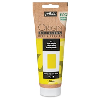 Pebeo Origin Acrylic Paint - Primary Yellow, 120 ml