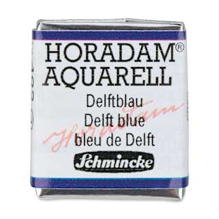 Schmincke Horadam Aquarell Watercolor - Delft Blue, Half Pan