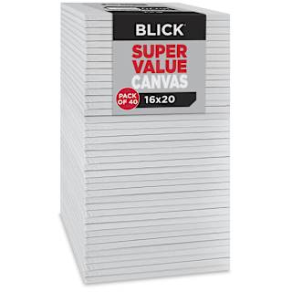 Blick Super Value Canvas Bulk Pack - 16" x 20", Pkg of 40