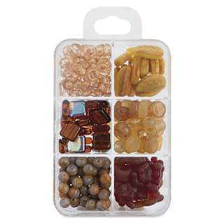 John Bead Czech Glass Bead Recipe Box - Pumpkin Pie