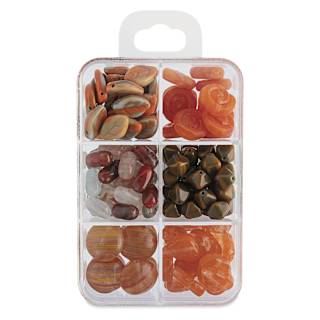 John Bead Czech Glass Bead Recipe Box - Carrot Cake