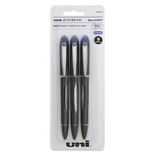 Uni-Ball Jetstream Ballpoint Pens - Blue, 1 mm, Pkg of 3