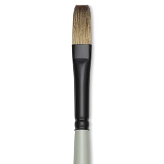 Silver Brush Black Pearl Synthetic Brush - Series 6401, Flat, Size 5, Long Handle