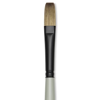 Silver Brush Black Pearl Synthetic Brush - Series 6401, Flat, Size 6, Long Handle