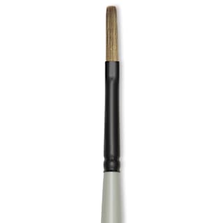Silver Brush Black Pearl Synthetic Brush - Series 6401, Flat, Size 1, Long Handle