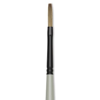 Silver Brush Black Pearl Synthetic Brush - Series 6401, Flat, Size 0, Long Handle
