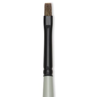 Silver Brush Black Pearl Synthetic Brush - Series 6402, Bright, Size 0, Long Handle