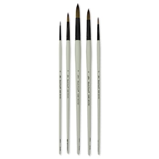 Silver Brush Black Pearl Synthetic Brushes - Series BP-6405, Detail Round, Set of 5