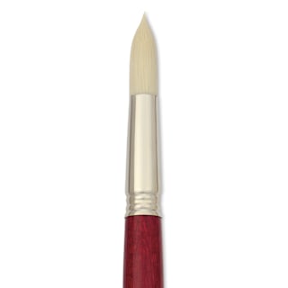 Escoda Marfil Synthetic Bristle Brushes - Series 4475 Round, Size 18, Long Handle
