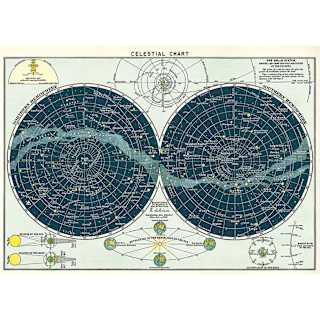 Cavallini Celestial Chart Gift Wrap