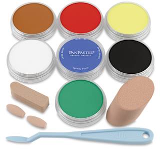 PanPastel Artists’ Painting Pastels Set - Basic Colors, Set of 7