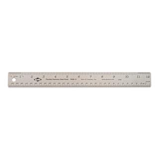 Alvin Non-Skid Stainless Steel Flex Ruler - 12"