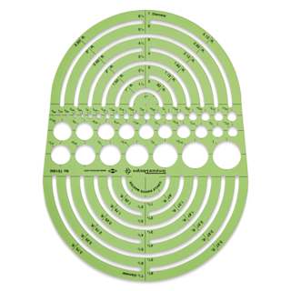 Alvin Templates - Circle Radius Master, 5-1/2" x 11-1/2"