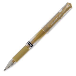 Uni-Ball Signo Impact Rollerball Gel Pen - Gold, Bold Tip, 1.0 mm