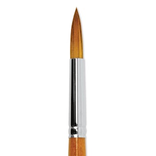 Silver Brush Golden Natural Brush - Round, Short Handle, Size 12